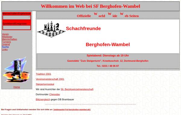 Vorschau von www.sf-berghofen-wambel.de, Schachfreunde Berghofen-Wambel