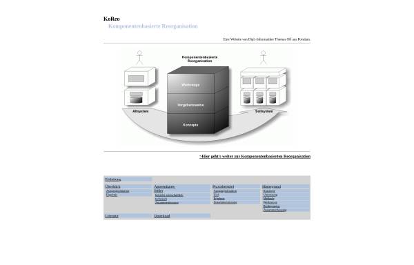 Vorschau von www.thomasoff.de, Komponentenbasierte Reorganisation von Datenbankanwendungen