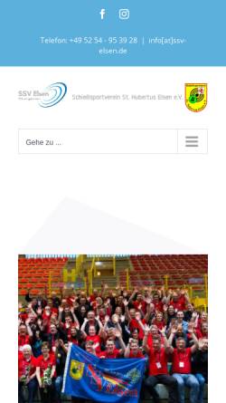 Vorschau der mobilen Webseite www.ssv-elsen.de, Schießsportverein Sankt Hubertus Elsen e.V.