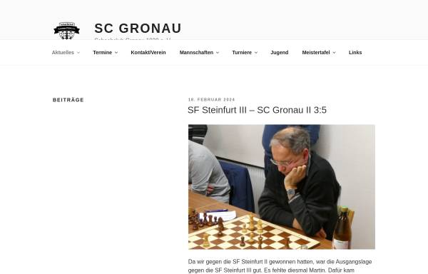 Vorschau von www.scgronau1920.de, Schachclub Gronau 1920 e.V.