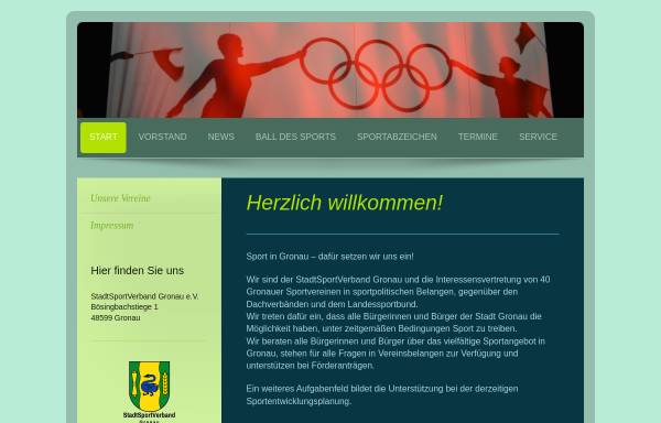 Vorschau von www.stadtsportverband-gronau.de, Stadtverband für Leibesübungen Gronau e.V.