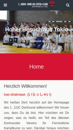 Vorschau der mobilen Webseite www.1jjjc-do.de, 1. Judo und Jiu Jitsu Club Dortmund