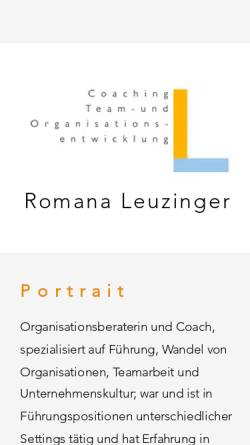 Vorschau der mobilen Webseite www.rleuzinger.ch, Romana Leuzinger - Choaching und Organisationsberatung