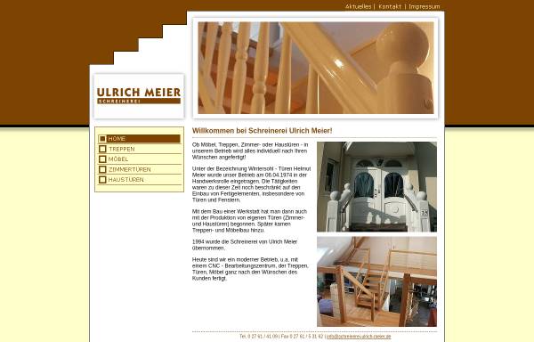 Vorschau von www.schreinerei-ulrich-meier.de, Schreinerei Ulrich Meier