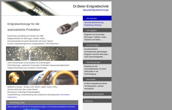 Vorschau von www.beier-entgrattechnik.de, Dr. Beier Entgrattechnik