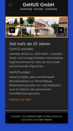Vorschau der mobilen Webseite www.gehus.com, GeHUS mbH
