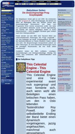 Vorschau der mobilen Webseite www.babyblaue-seiten.de, Babyblaue Progressive Rock Reviews