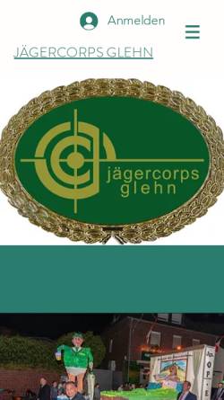 Vorschau der mobilen Webseite www.jaegercorpsglehn.de, Glehner Jägercorps