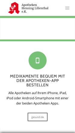 Vorschau der mobilen Webseite www.altstaedter-apo.de, Altstädter Apotheke