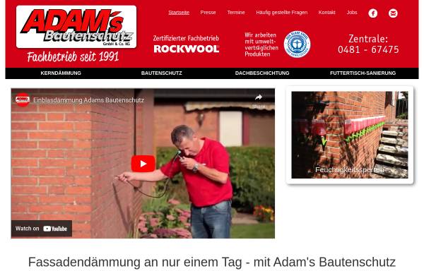 Vorschau von www.adams-bautenschutz.de, Adam's Bautenschutz, Kai Adam