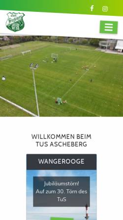 Vorschau der mobilen Webseite www.tusascheberg.de, TuS Ascheberg 1928 - Allgemeiner Sportverein