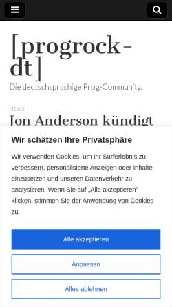 Vorschau der mobilen Webseite www.progrock-dt.de, progrock-dt