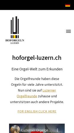 Vorschau der mobilen Webseite www.hoforgel-luzern.ch, Die Orgellandschaft in der Luzerner Hofkirche