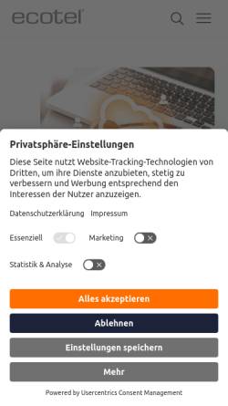Vorschau der mobilen Webseite www.adtg.de, Allgemeine Telefondienstleistungs GmbH