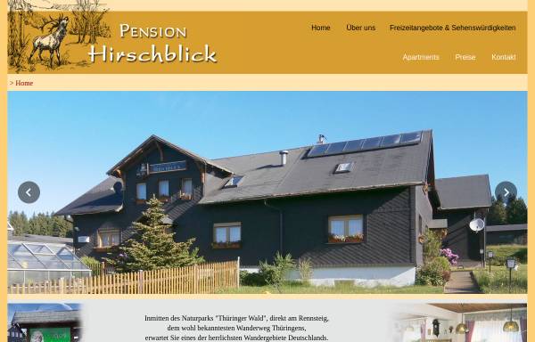 Vorschau von www.hirschblick.de, Pension Hirschblick, Friedrichshöhe