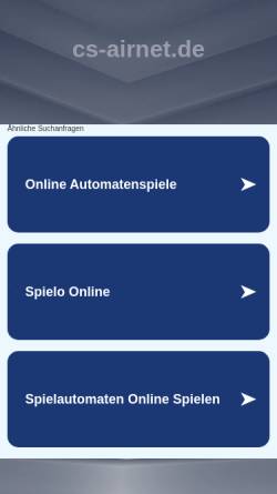 Vorschau der mobilen Webseite www.cs-airnet.de, CS-Telecom Deutschland GmbH
