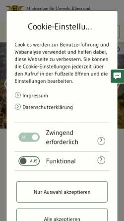 Vorschau der mobilen Webseite www.umwelt-bw.de, Umweltministerium Baden-Württemberg