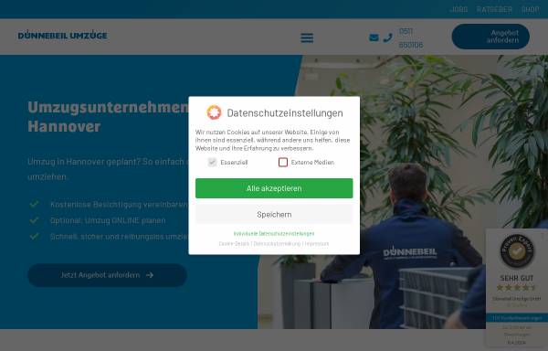 Vorschau von www.duennebeil.com, Dünnebeil Umzüge