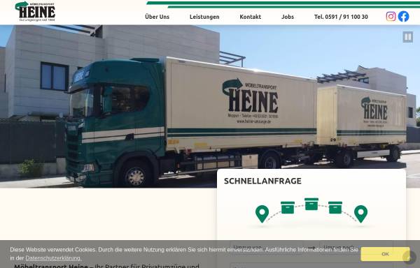 Vorschau von www.heine-umzuege.de, Möbeltransport Heine GmbH
