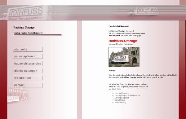 Vorschau von www.rothfuss-umzuege.de, Rothfuss Umzüge