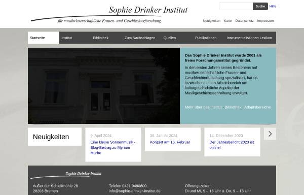 Vorschau von www.sophie-drinker-institut.de, Sophie Drinker Institut