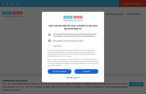 Vorschau von www.msn-com.de, MSN communication GmbH
