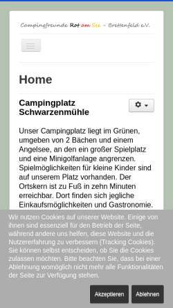 Vorschau der mobilen Webseite www.campingfreunde-rotamsee.de, Rot am See