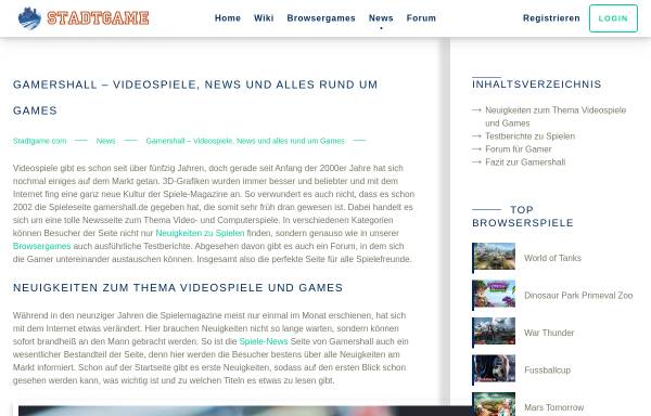 Vorschau von www.gamershall.de, Gamershall