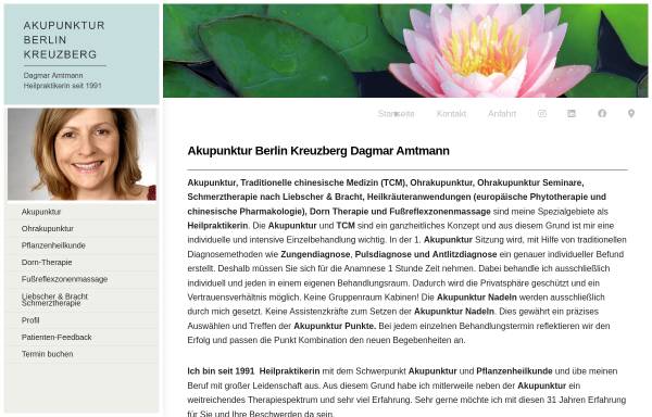 Vorschau von www.akupunkturpraxis-berlin.com, Akupunktur Berlin Kreuzberg Dagmar Amtmann