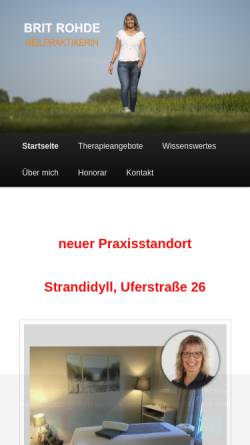 Vorschau der mobilen Webseite www.heilpraxis-rohde.de, Dr. rer. nat. Christel Rohde