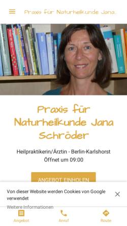 Vorschau der mobilen Webseite nhp-schroeder.business.site, Jana Schröderin
