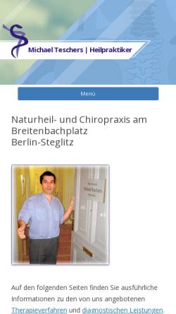 Vorschau der mobilen Webseite www.chiropraxis-teschers.de, Michael Teschers