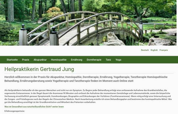 Vorschau von gertraudjung.de, Naturheilpraxis Gertraud Jung