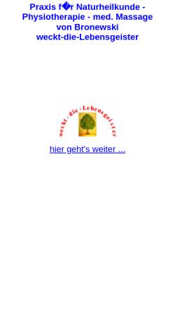 Vorschau der mobilen Webseite www.weckt-die-lebensgeister.de, Weckt-die-Lebensgeister