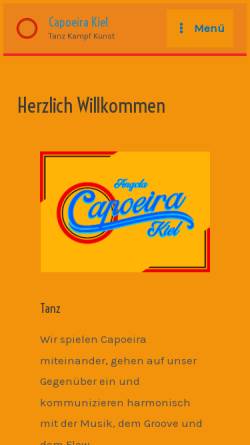 Vorschau der mobilen Webseite www.capoeira-kiel.de, Escola de Capoeira Nzinga, Kiel
