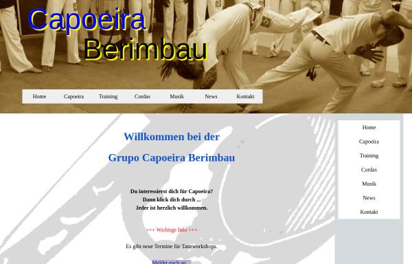 Vorschau von www.capoeiraberimbau.de, Grupo Capoeira Berimbau, Frankfurt/M.