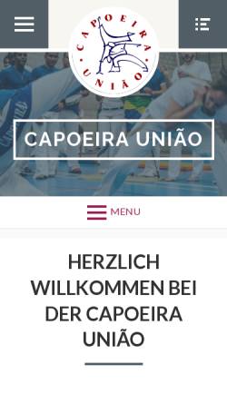 Vorschau der mobilen Webseite www.capoeira-uniao.ch, Grupo de Capoeira União