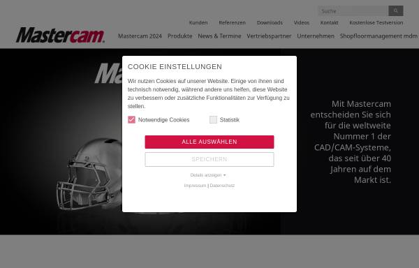 Vorschau von www.mastercam.de, InterCAM-Deutschland GmbH