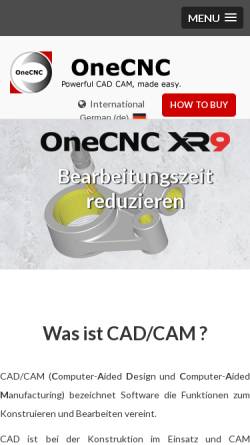 Vorschau der mobilen Webseite onecnc.de, OneCNC Deutschland