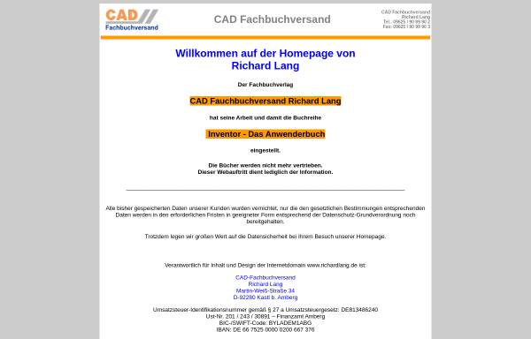 Vorschau von www.richardlang.de, Richard Lang, CAD-Fachbuchversand