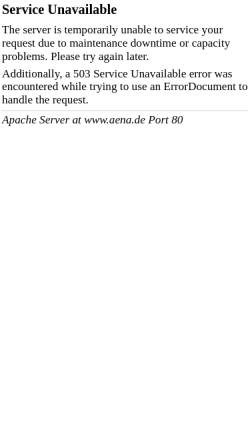 Vorschau der mobilen Webseite www.aena.de, Mittelaltergruppe AENA