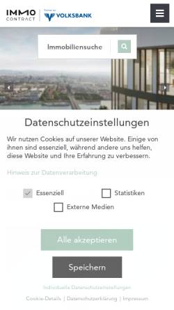 Vorschau der mobilen Webseite www.immo-contract.com, Immo-Contract Maklergesellschaft m.b.H.