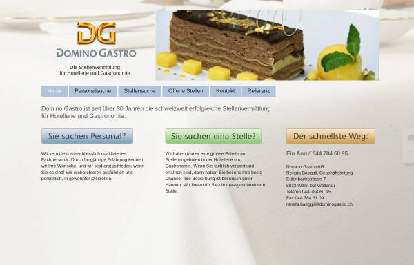 Vorschau von www.dominogastro.ch, Domino Gastro