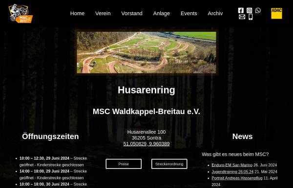 Vorschau von www.msc-waldkappel.de, MSC Waldkappel e.V. im ADAC
