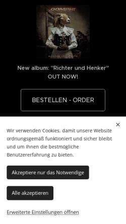 Vorschau der mobilen Webseite www.oomph.de, Oomph