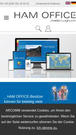 Vorschau der mobilen Webseite www.hamoffice.de, HAM Office, Inh. ARcomm GmbH