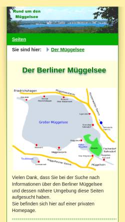 Vorschau der mobilen Webseite www.am-mueggelsee.de, Am Mügellsee