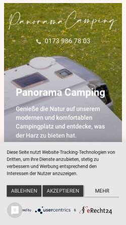 Vorschau der mobilen Webseite www.camping-ludwig.de, Panoramablick