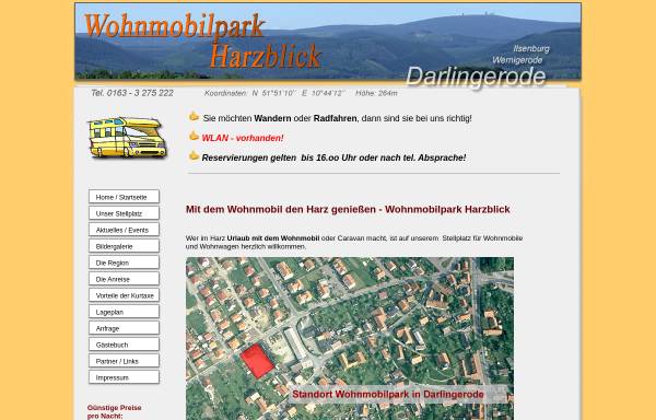Vorschau von www.wohnmobil-harz.de, Wohnmobilpark Harzblick