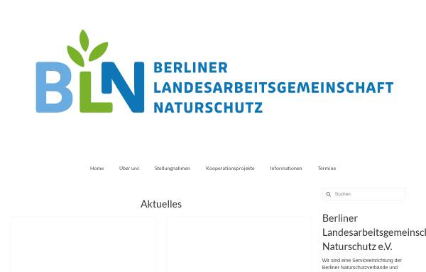 Vorschau von www.bln-berlin.de, Berliner Landesarbeitsgemeinschaft Naturschutz e.V.